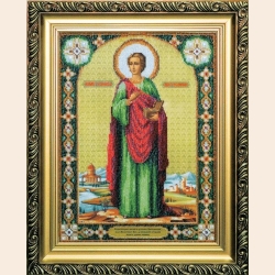 Набор для вышивания бисером ЧАРИВНА МИТЬ "Икона великомученика и целителя Пантелеймона"